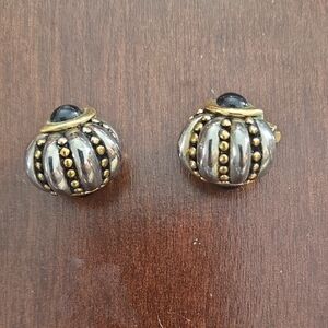Elegant Silver and Gold Stud Earrings